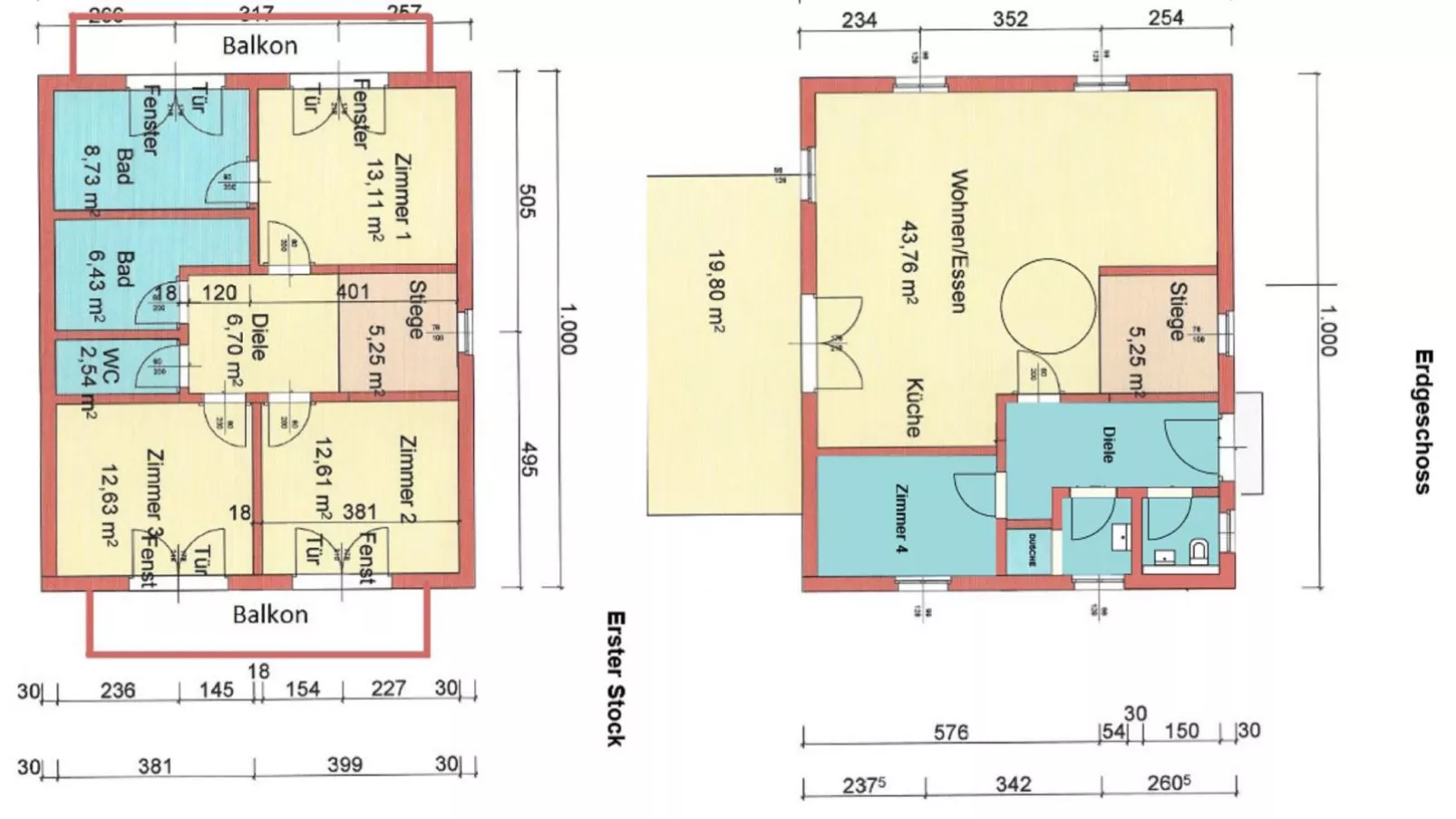 Chalet Bergblick-Plattegrond