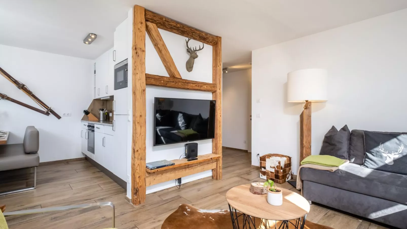 Sonnen Lodge Kaprun-Woonkamer