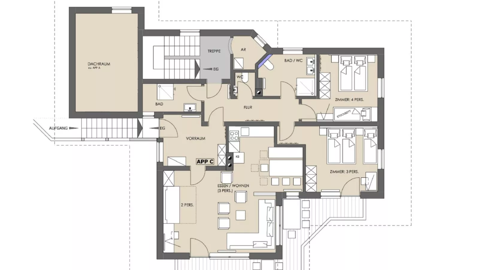Alpensteinbock Saalbach C-Plattegrond