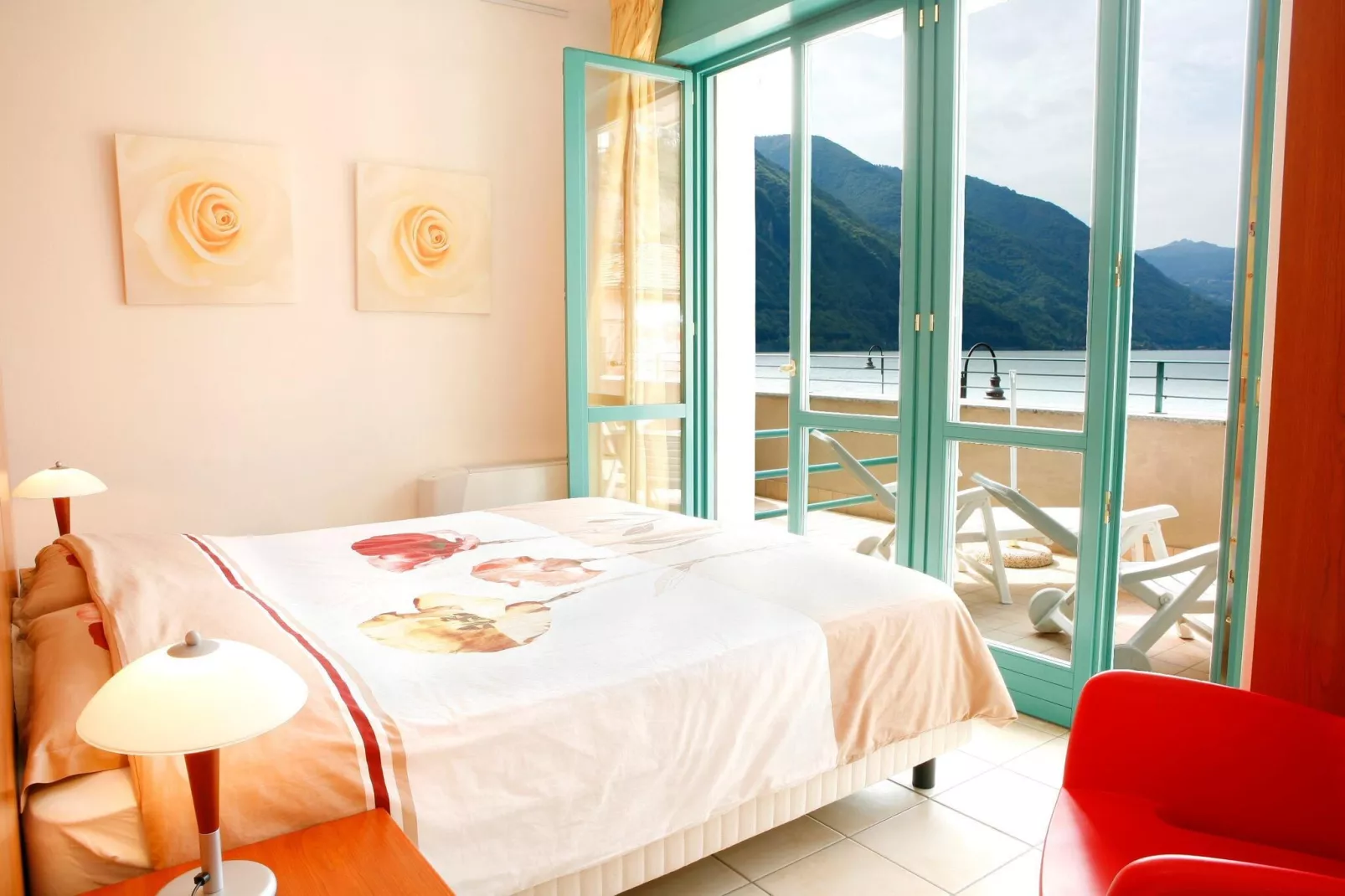 Residence Porto Letizia Porlezza - 6  Village Trilocale 6 pax Deluxe VGB6D 8229/8230-Slaapkamer