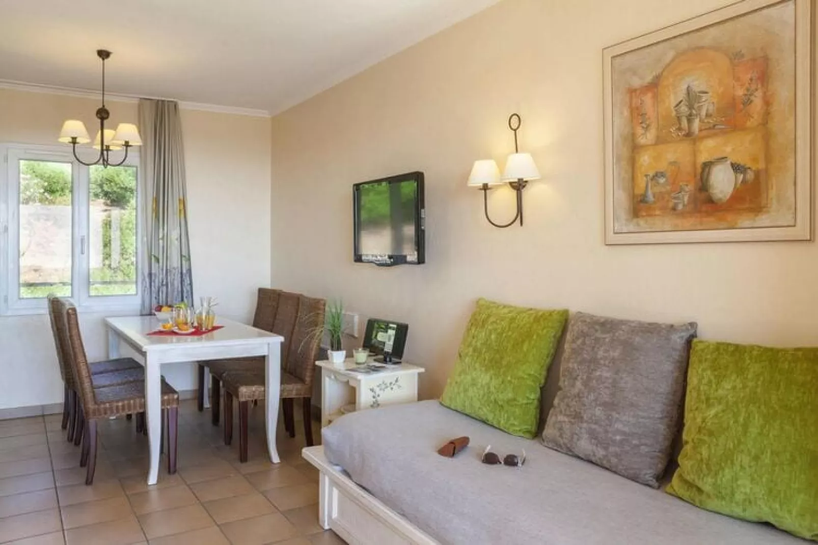 Residence Les Restanques du Golfe de St Tropez Grimaud - Studio 5 personnes - 1 coin nuit - Vue mer Standard - Woonkamer