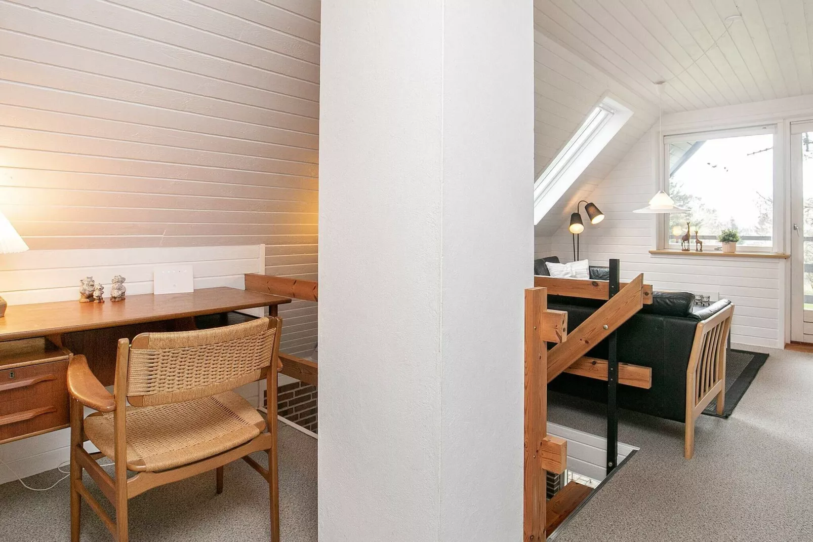 Schattig bakstenen huis in Øster Assels met een balkon-Binnen