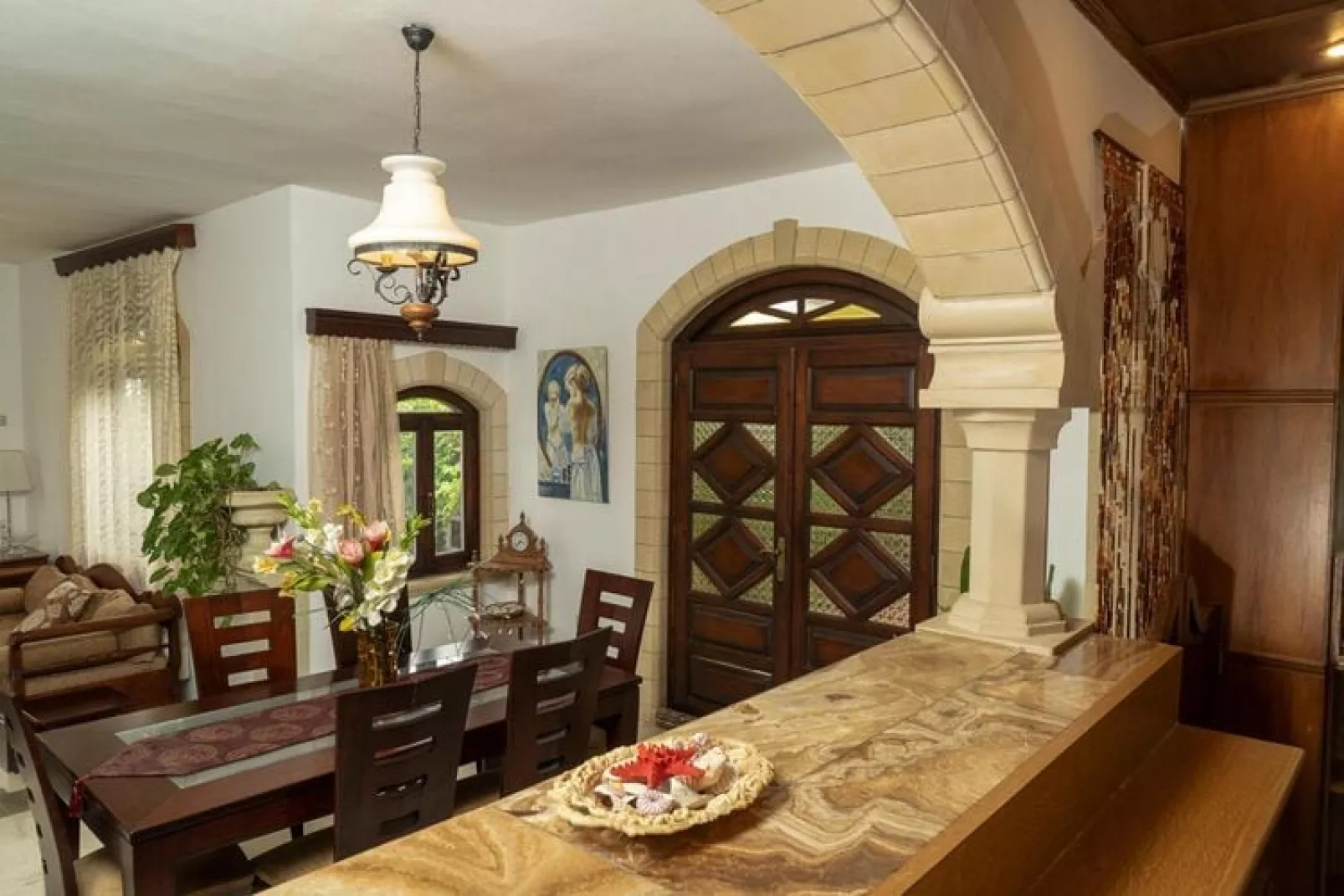 Holiday home, Stalos-Villa Giorgos-Woonkamer