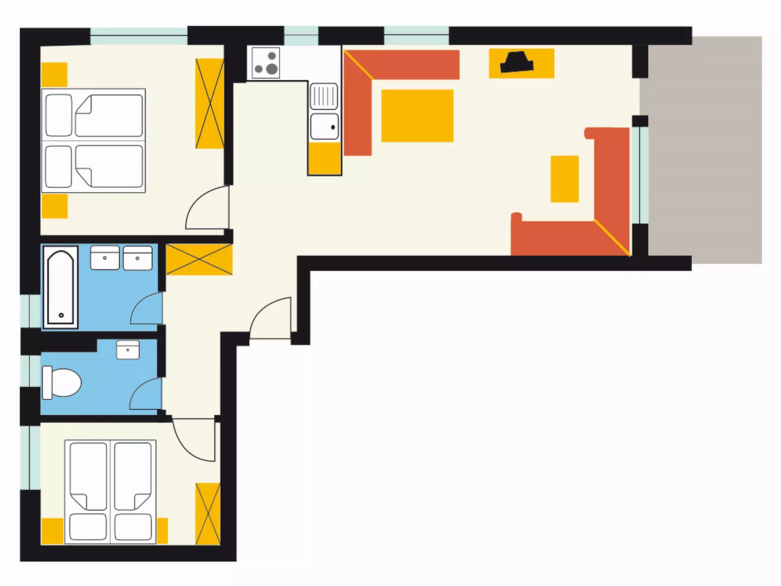 Atlantis Apartments-Binnen