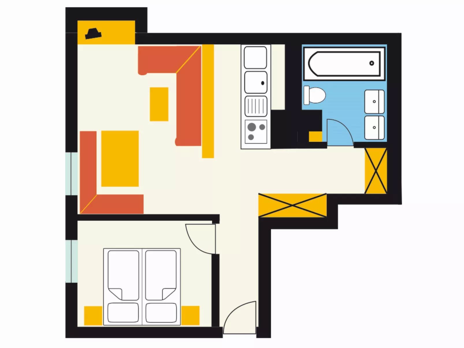 Atlantis Apartments-Binnen