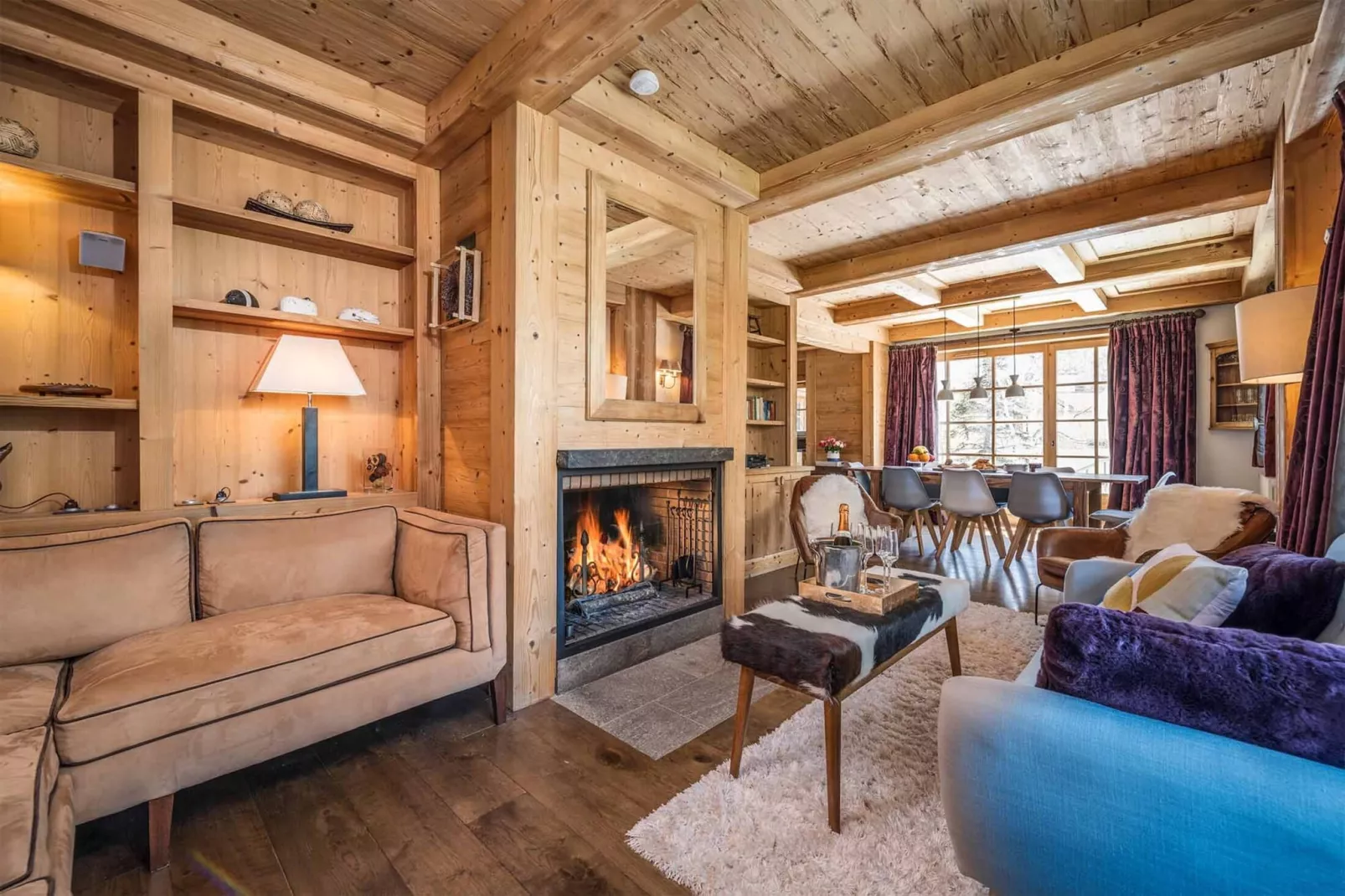 Chalet Davos-Woonkamer