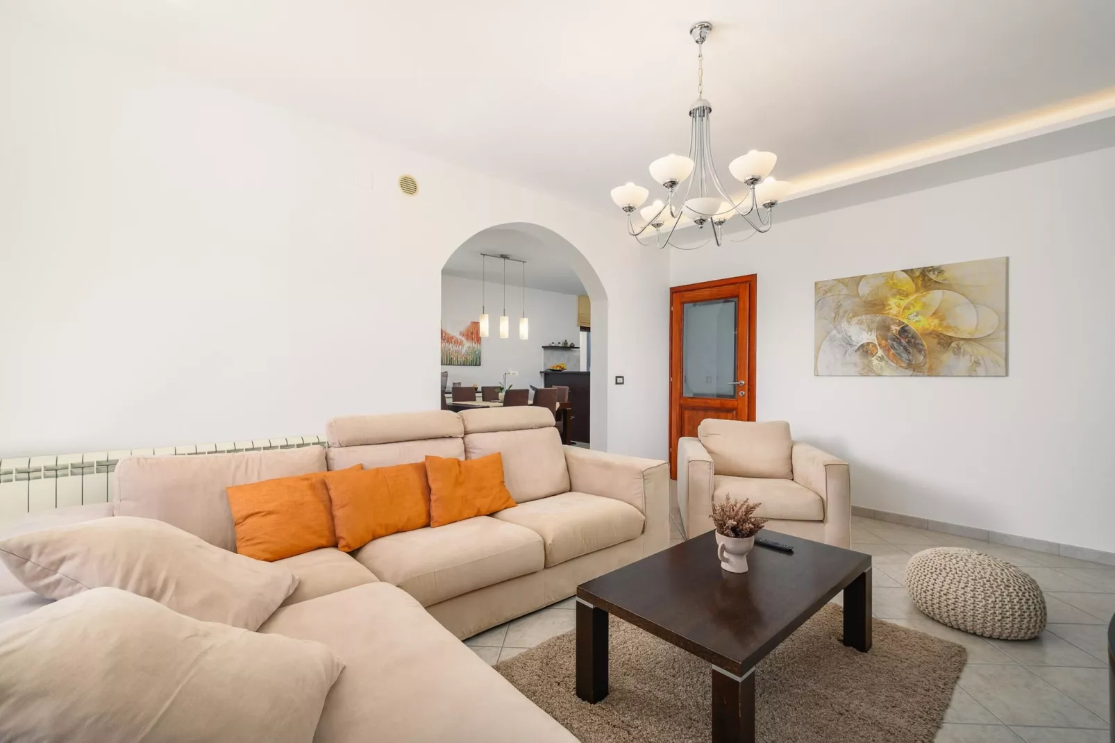 Premium Apartment Silvia II with private pool-Woonkamer