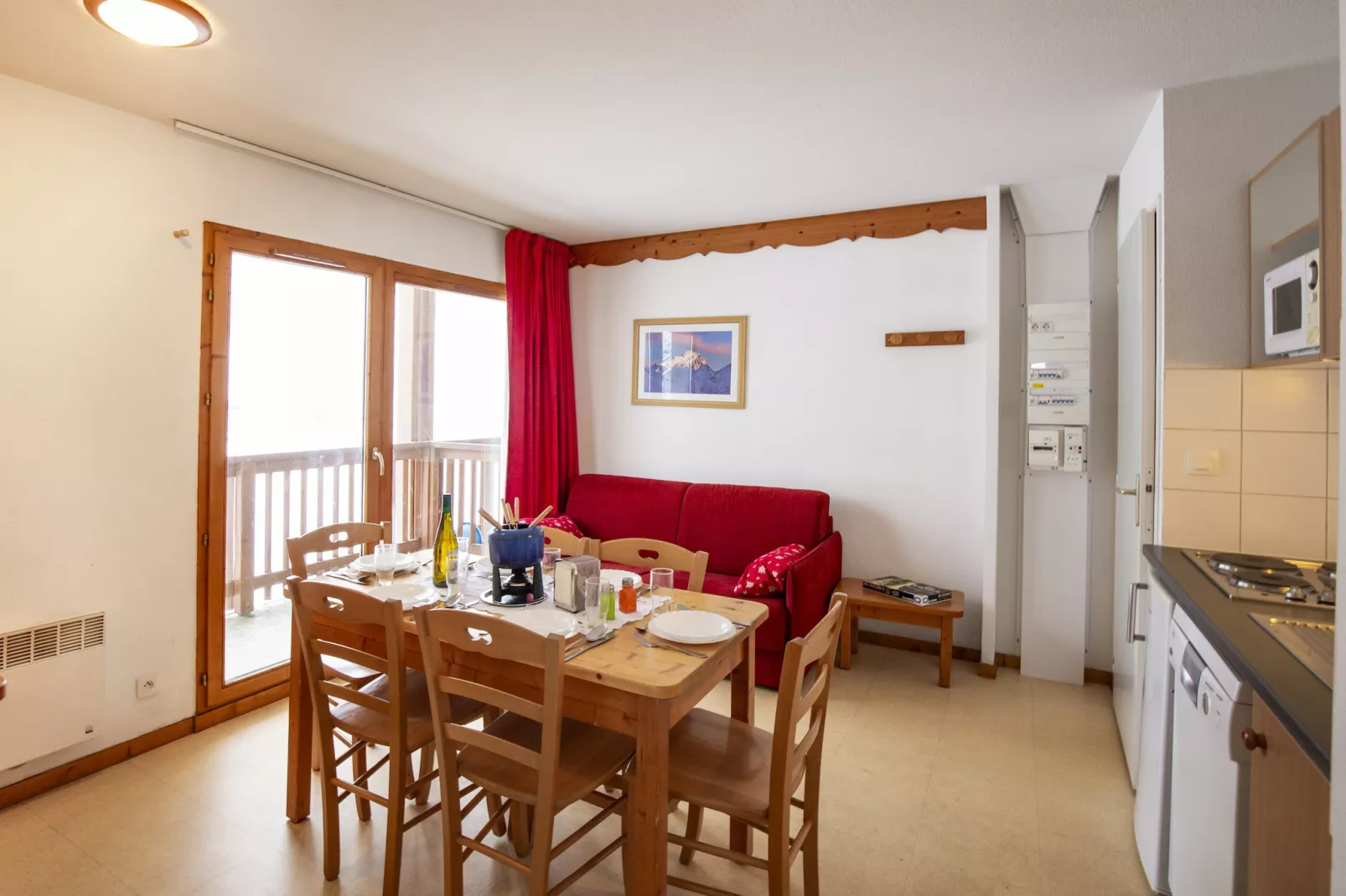 Balcons B 014 - PARC NAT. VANOISE appart. 6 pers.-Woonkamer