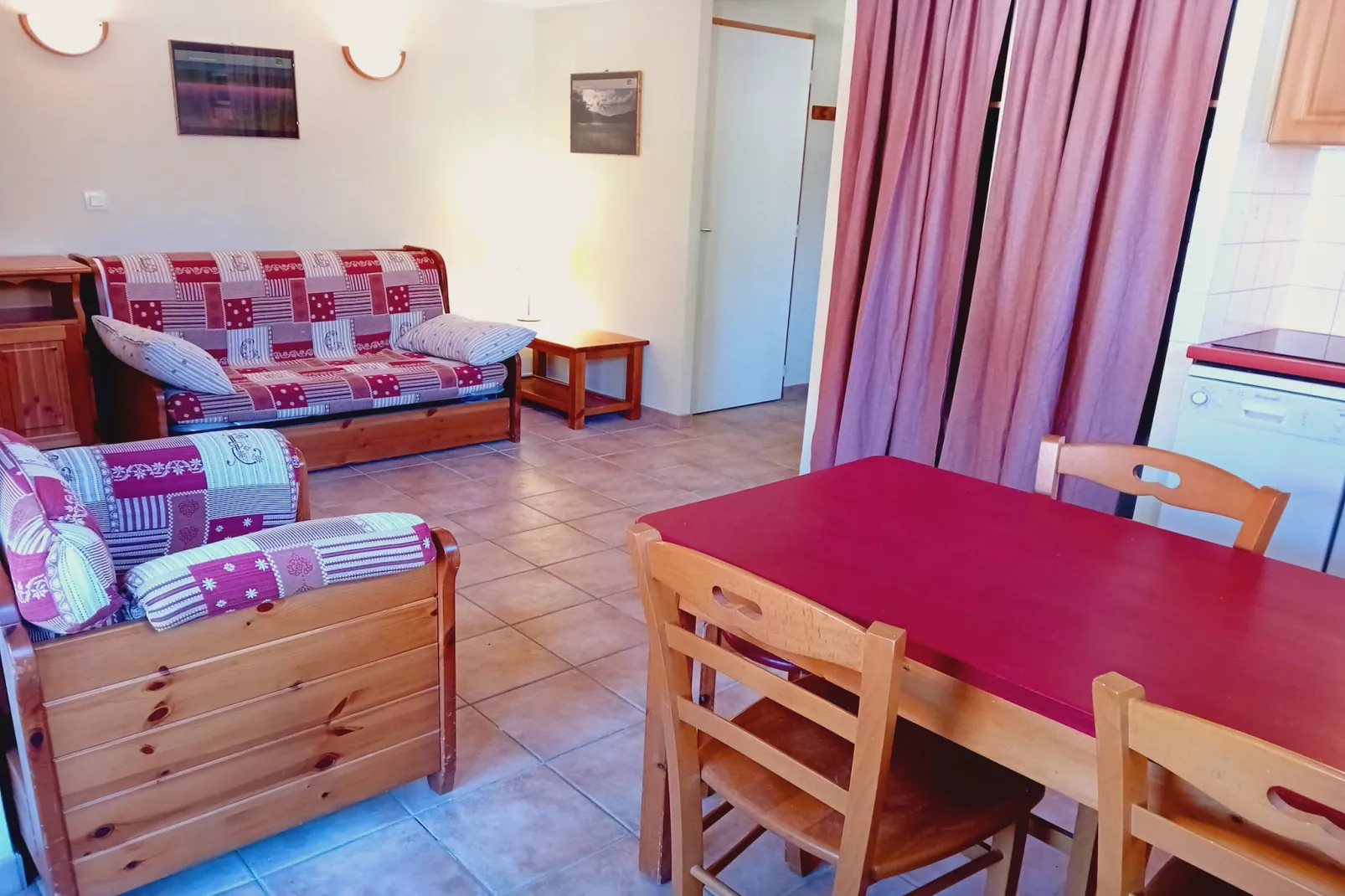 Terrasses D 206 - PARC NAT. VANOISE appart. 4 pers-Woonkamer