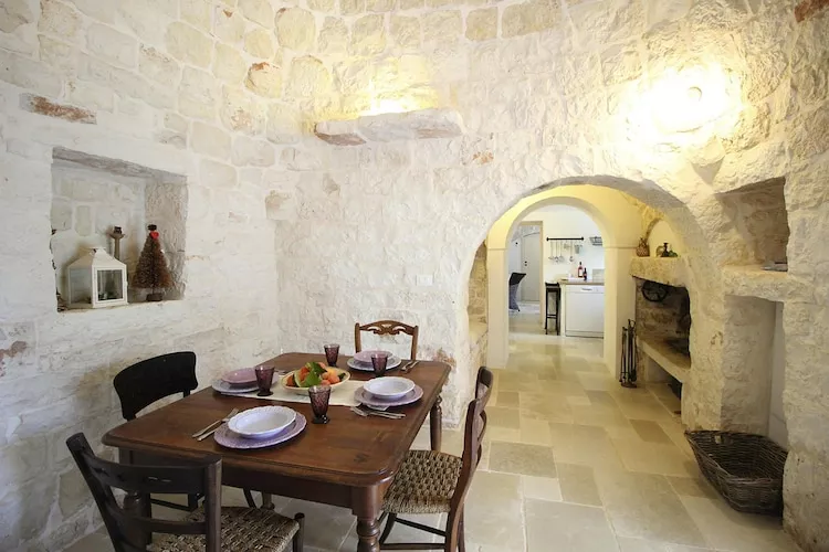 Trullo, Ostuni-Trullo I Giardini-Eetkamer
