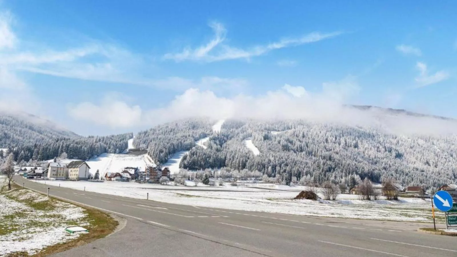An der Piste-Gebied winter 5km
