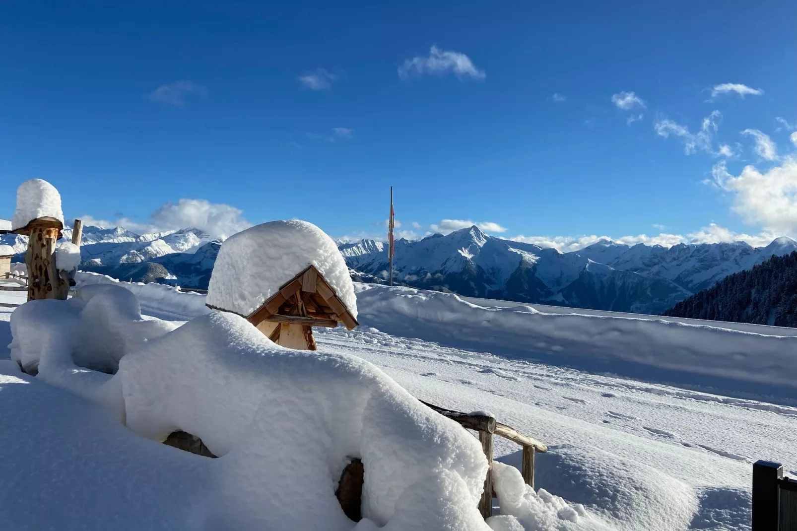 Ferienhaus Hirschbichlalm 8 Personen-Uitzicht winter