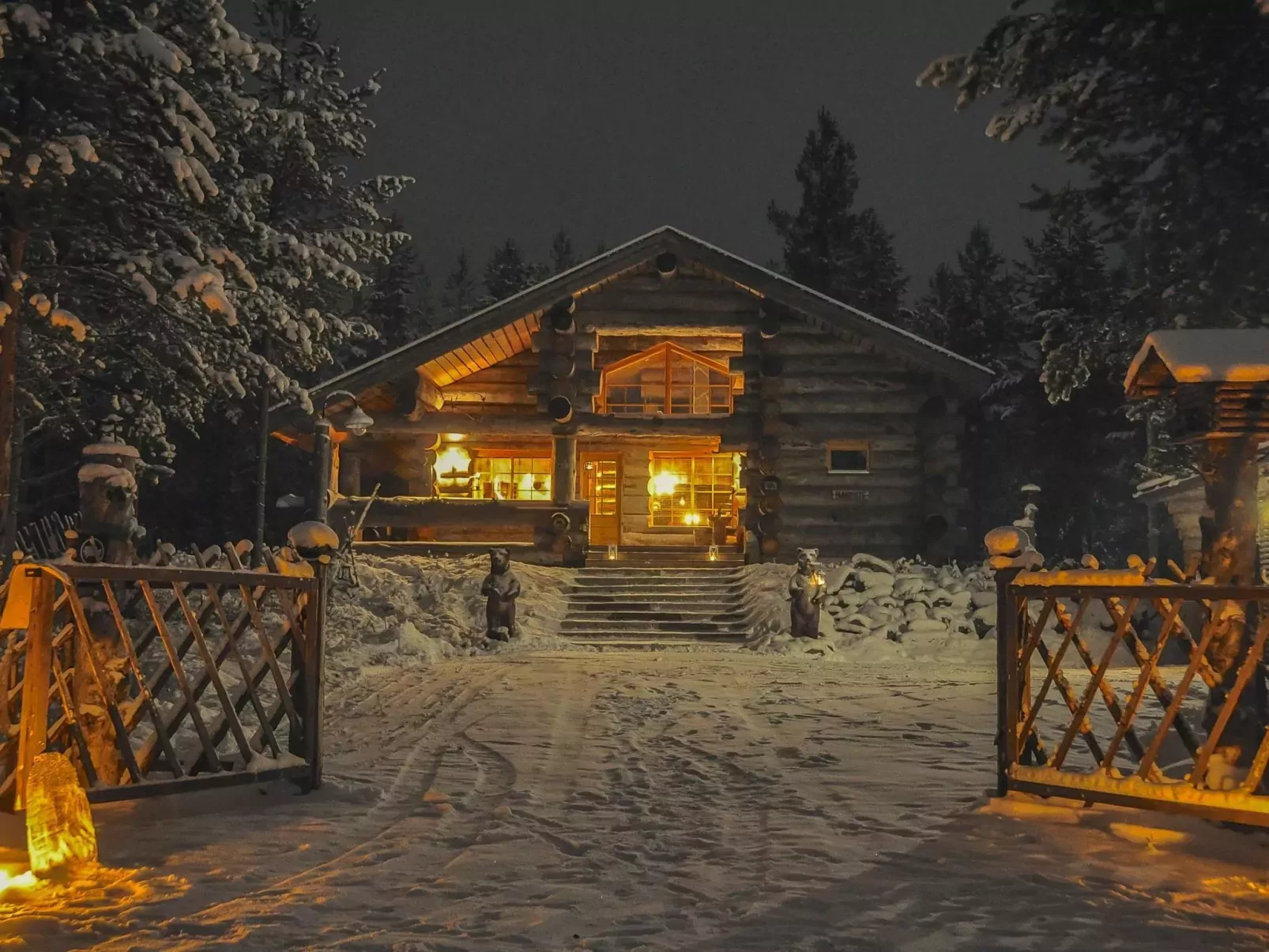 outside
