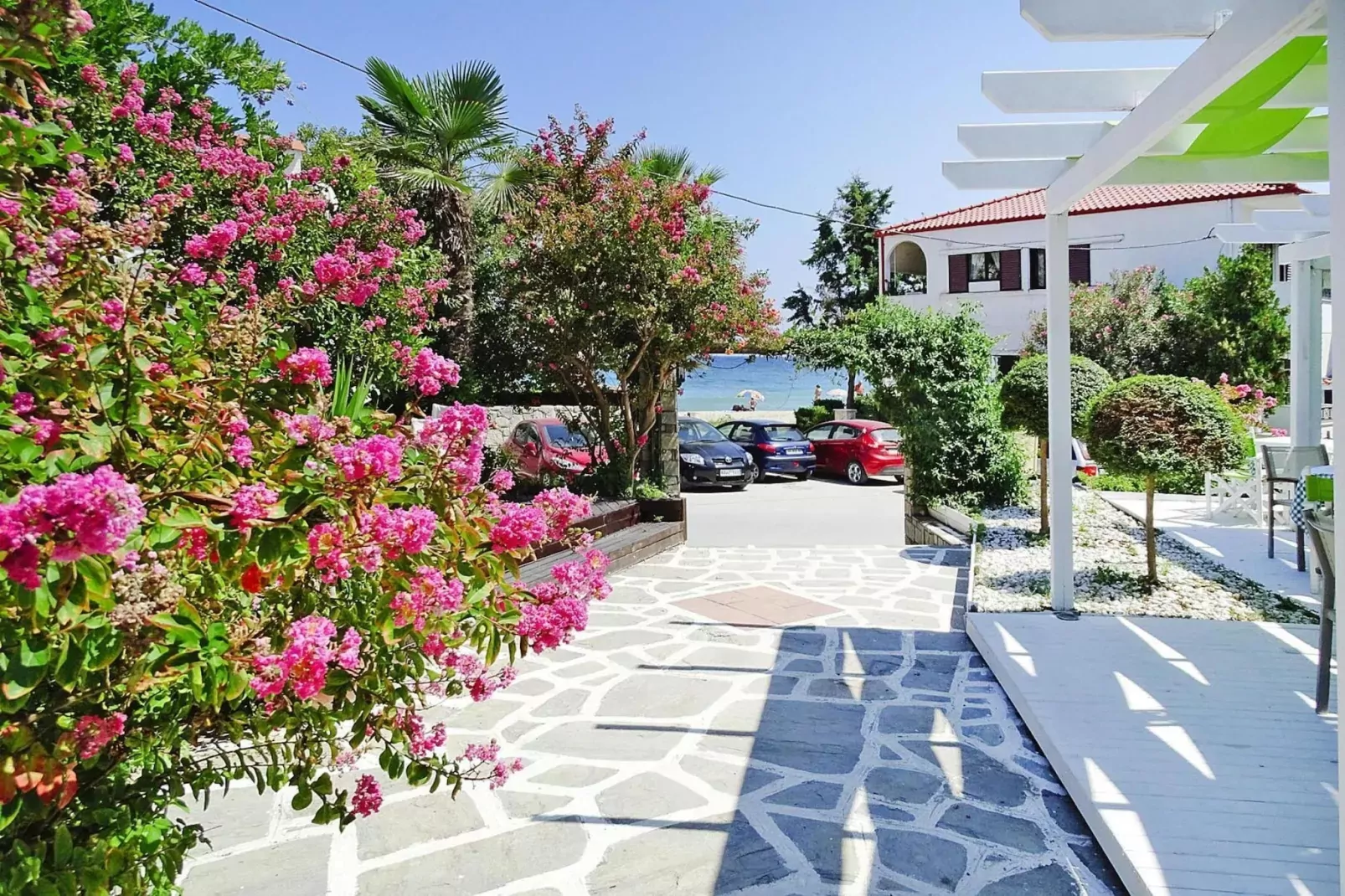 Apartments Ioli, Fourka-2 bedroom-Tuinen zomer