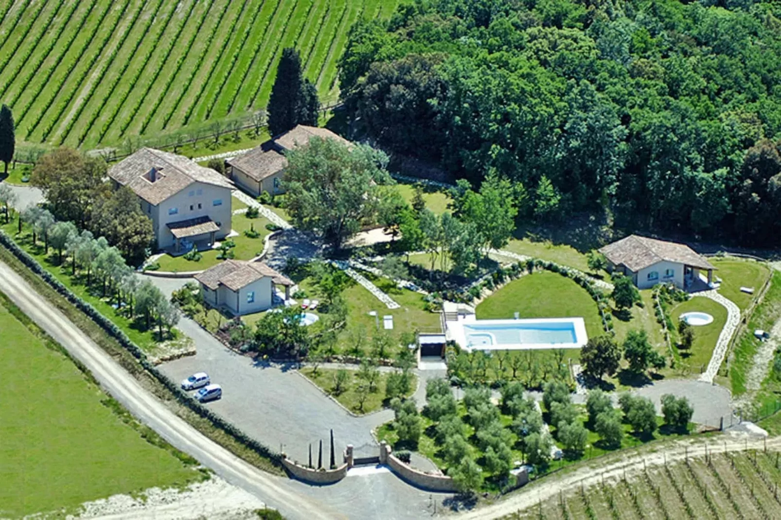 Ferienanlage Borgo della Meliana Gambassi Terme Typ Cottage Pool-Uitzicht