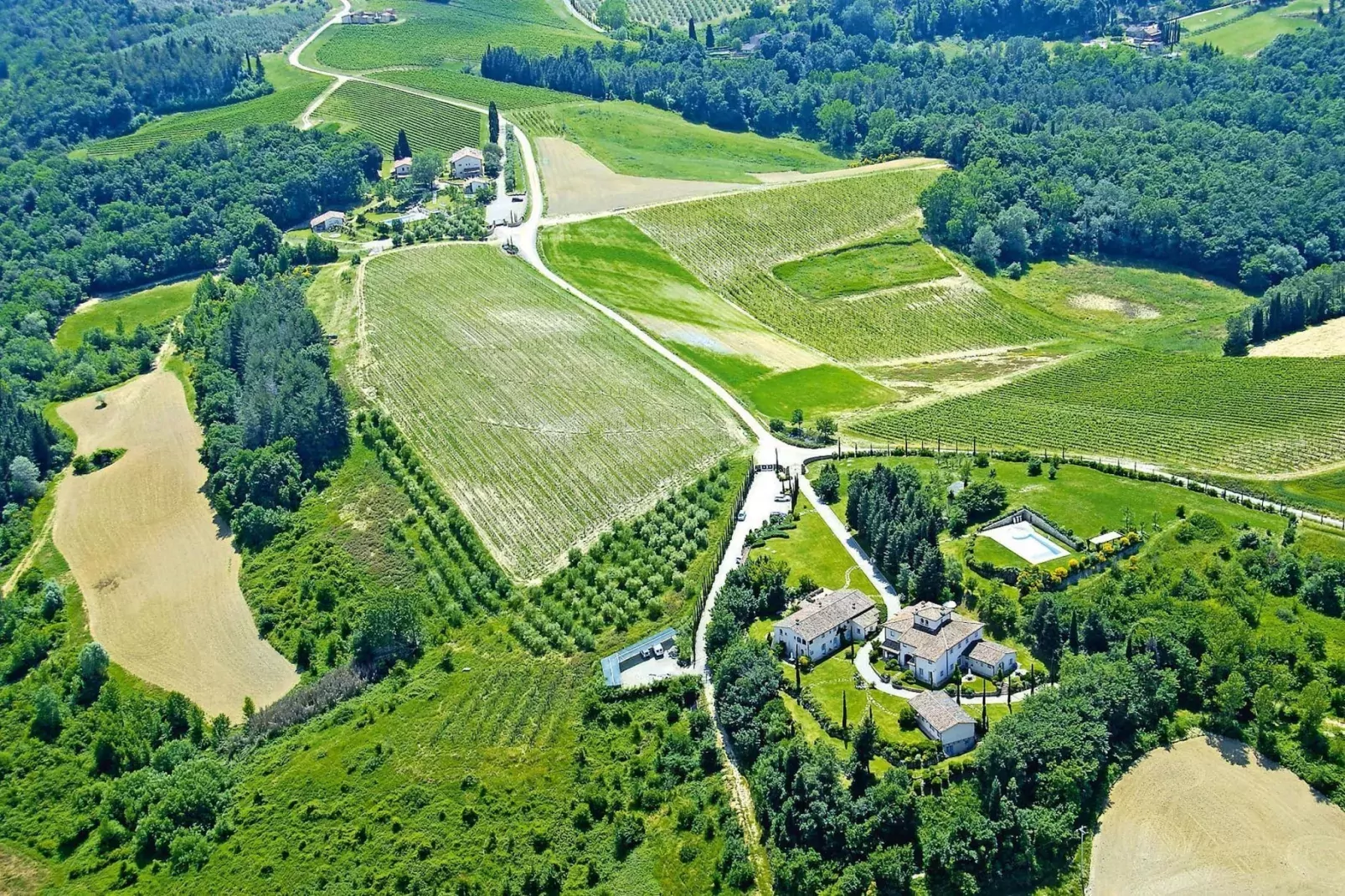 Ferienanlage Borgo della Meliana Gambassi Terme Typ Cottage Pool-Uitzicht