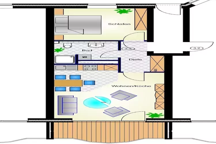 Am Ankerplatz 33-Plattegrond