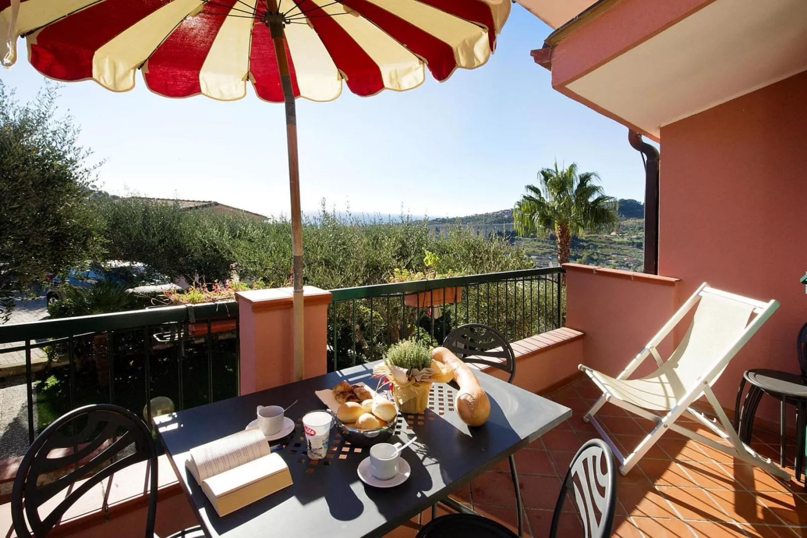Ferienanlage Villa Giada Imperia - Type Twin Room Apt Orchidea B4-Terrasbalkon