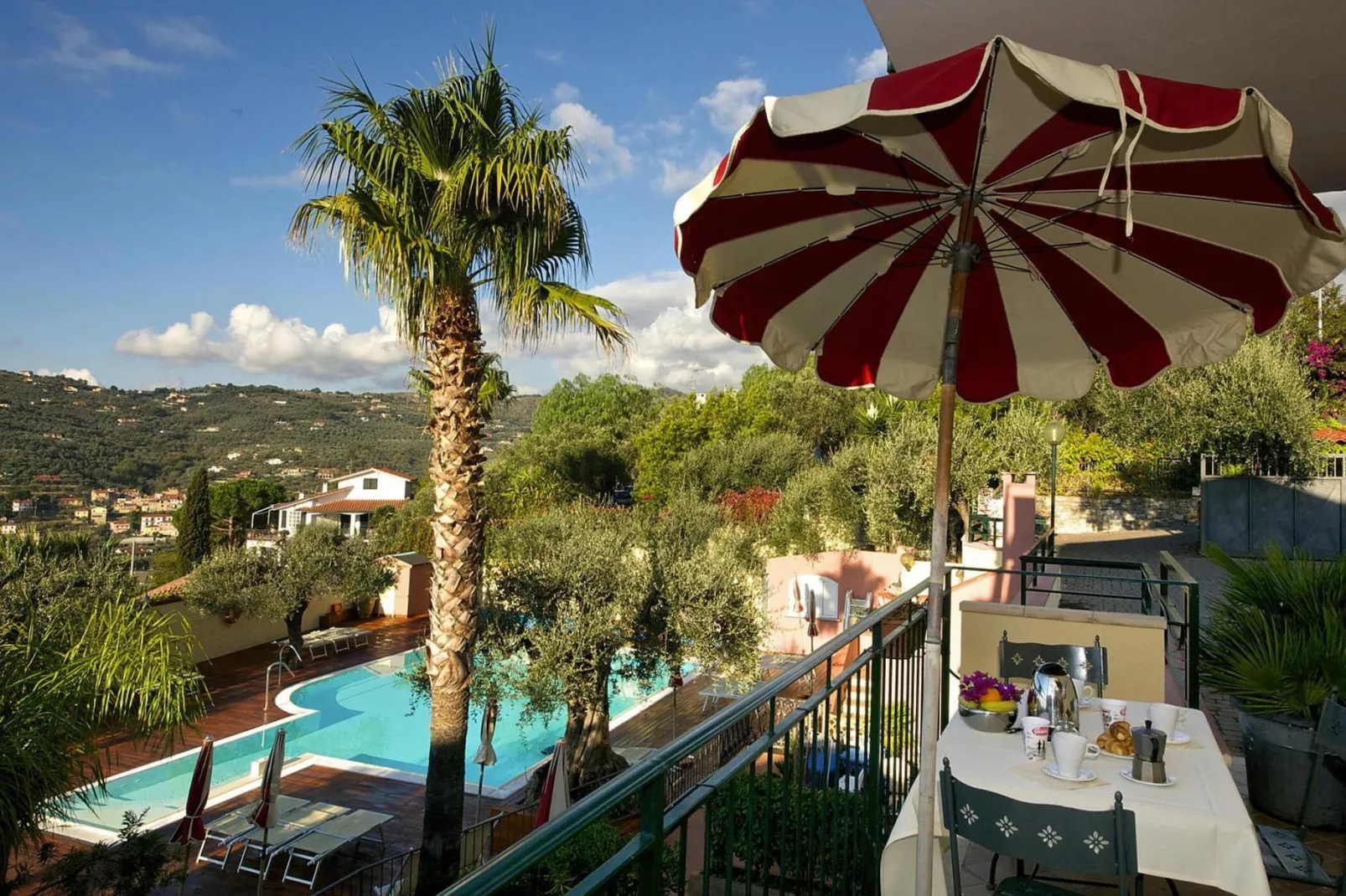 Ferienanlage Villa Giada Imperia - Type Twin Room Apt Orchidea B4-Terrasbalkon