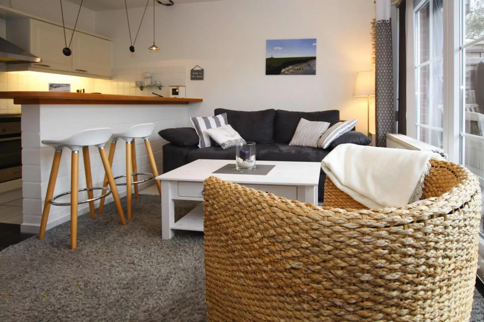 Ferienwohnung Tante Helene 3 Pers Garding-Woonkamer