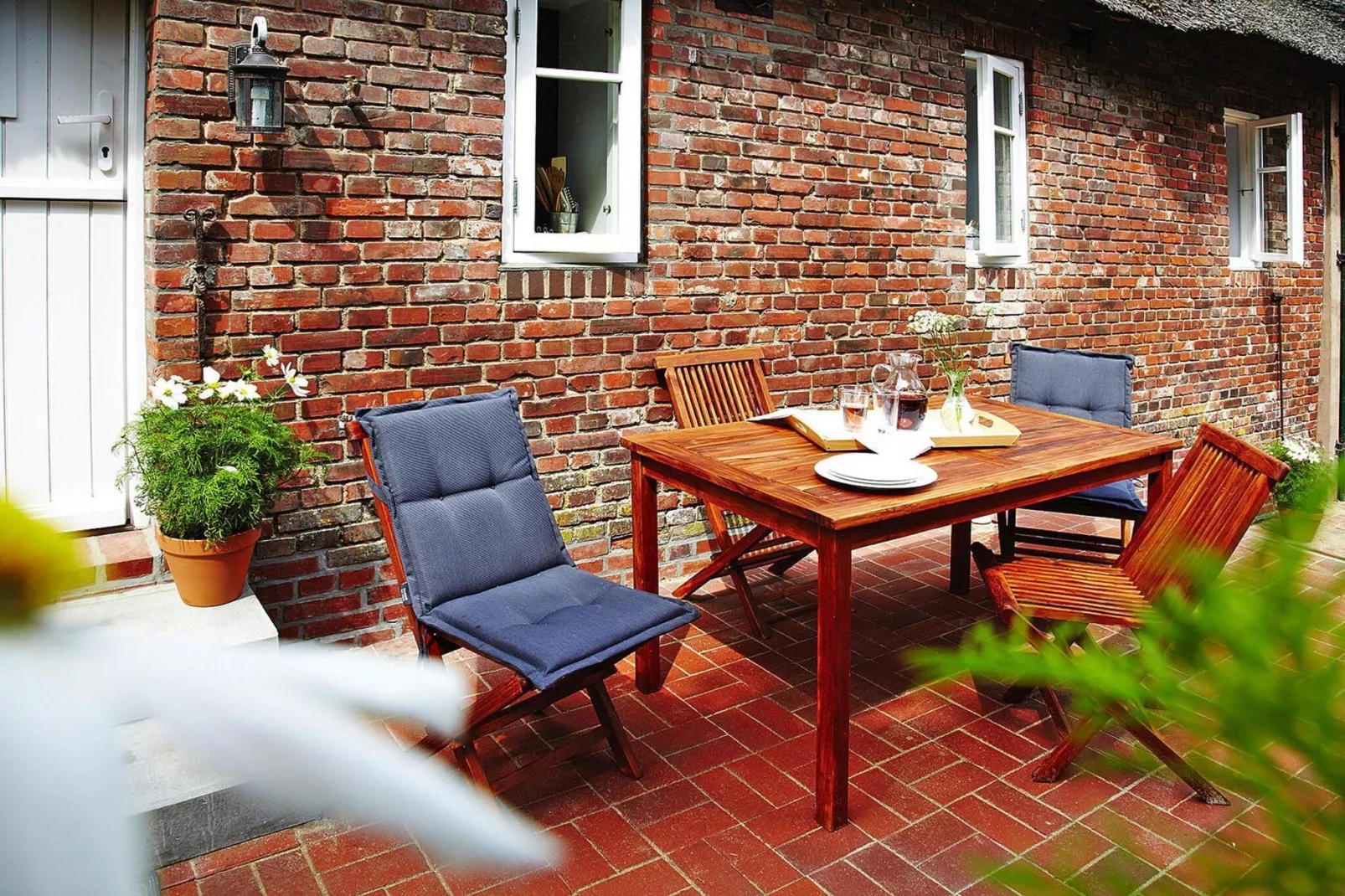 Wellness unter Reet Dagebüll-Terrasbalkon