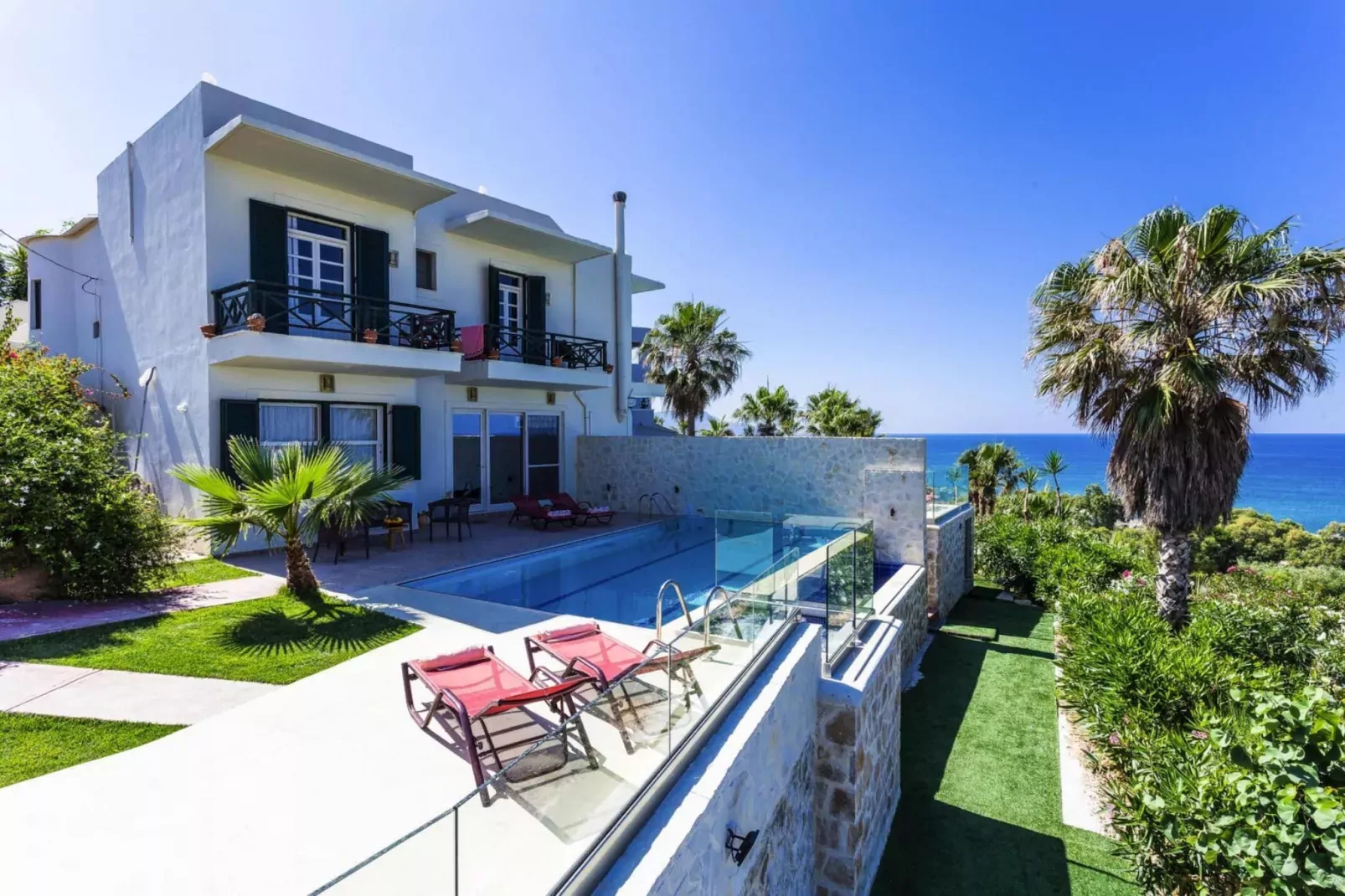 Villas Avra & Pyrgos, Episkopi-Villa Avra, ca. 120 qm, 6 pax-Buitenkant zomer