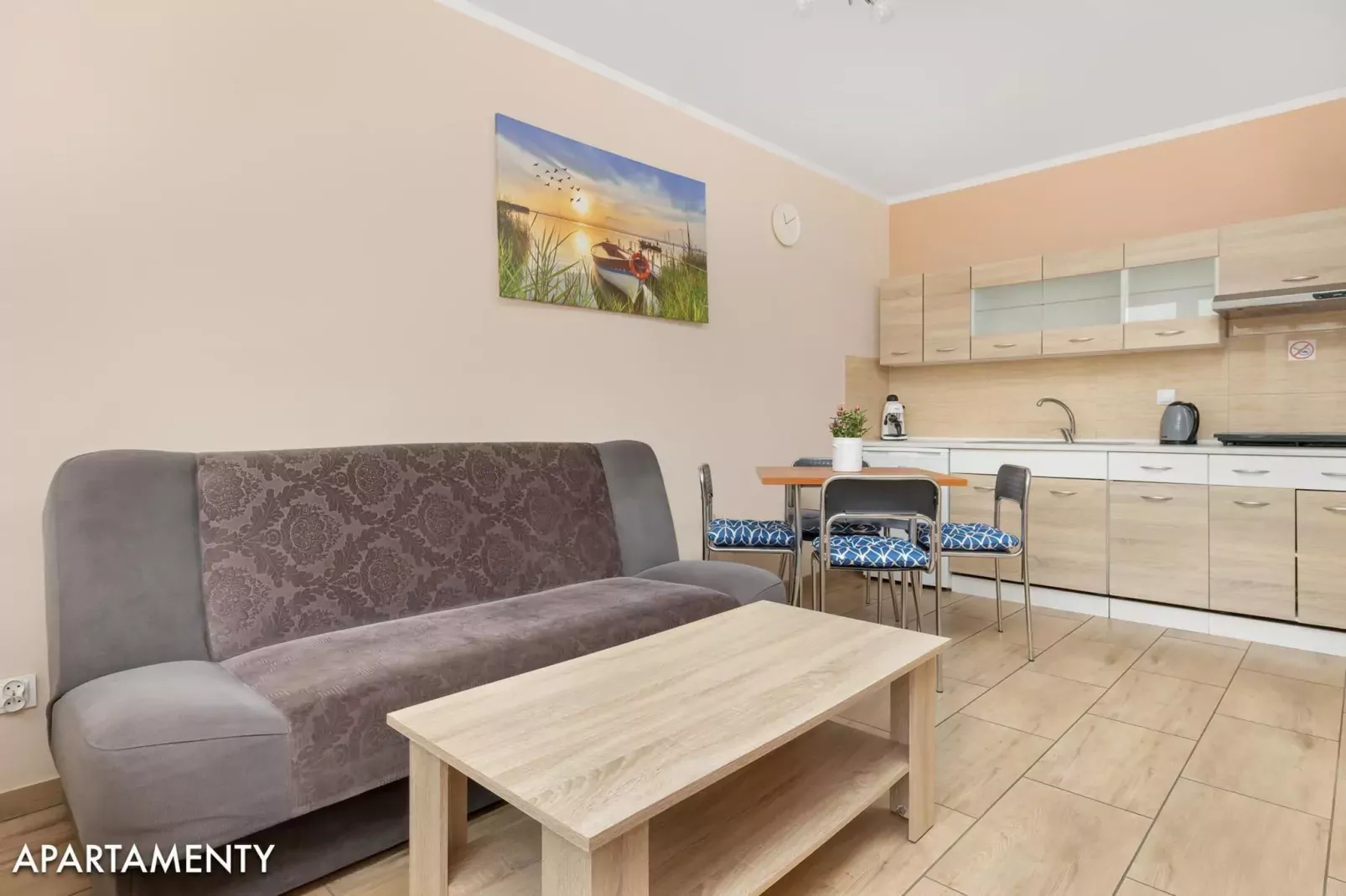 Apartamenty 4-osobowe Niechorze-Woonkamer