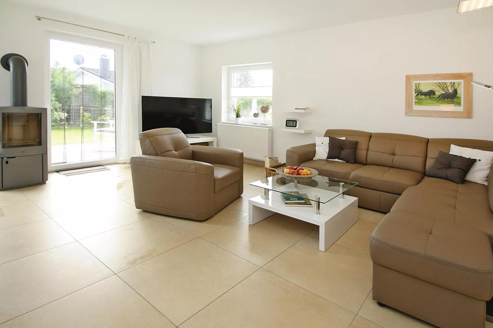 Ferienhaus Min Kaat-Woonkamer