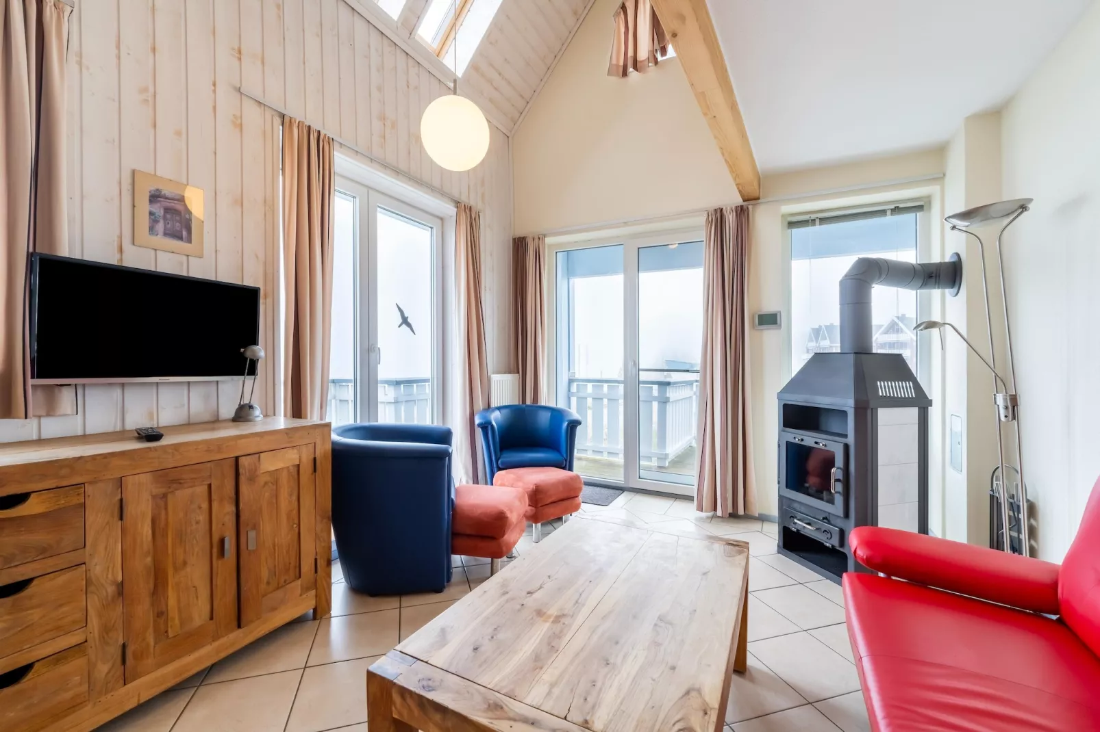 Kapitänsdeck 4 Pers 444-Woonkamer