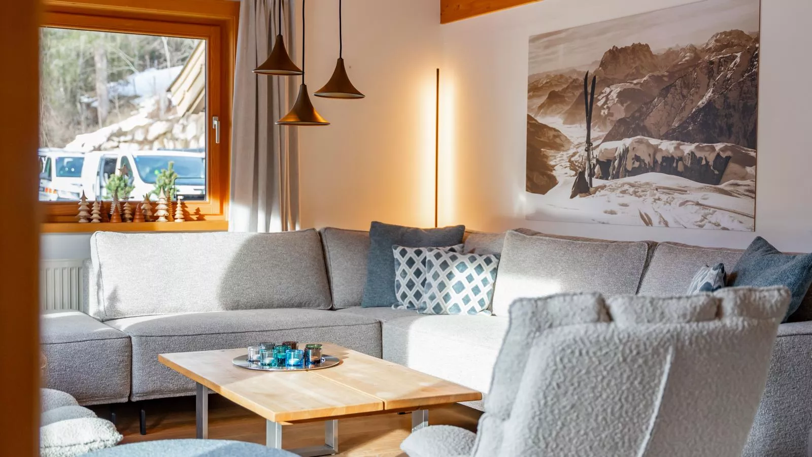 Chalet Huski Viehhofen-Woonkamer