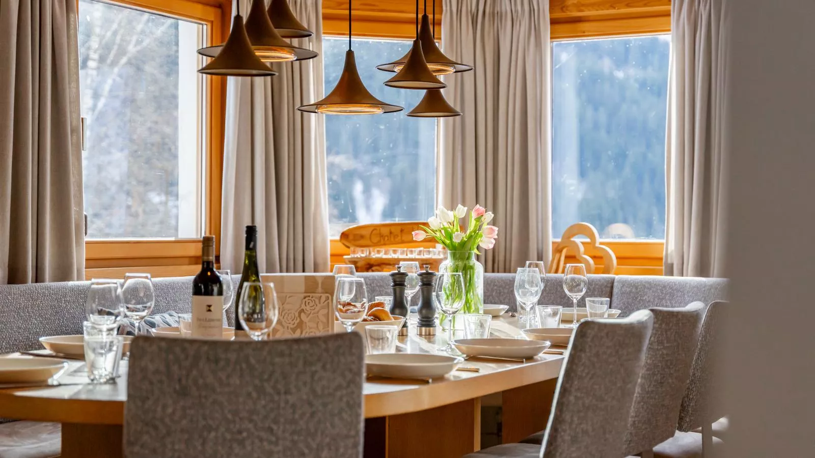 Chalet Huski Viehhofen-Eetkamer