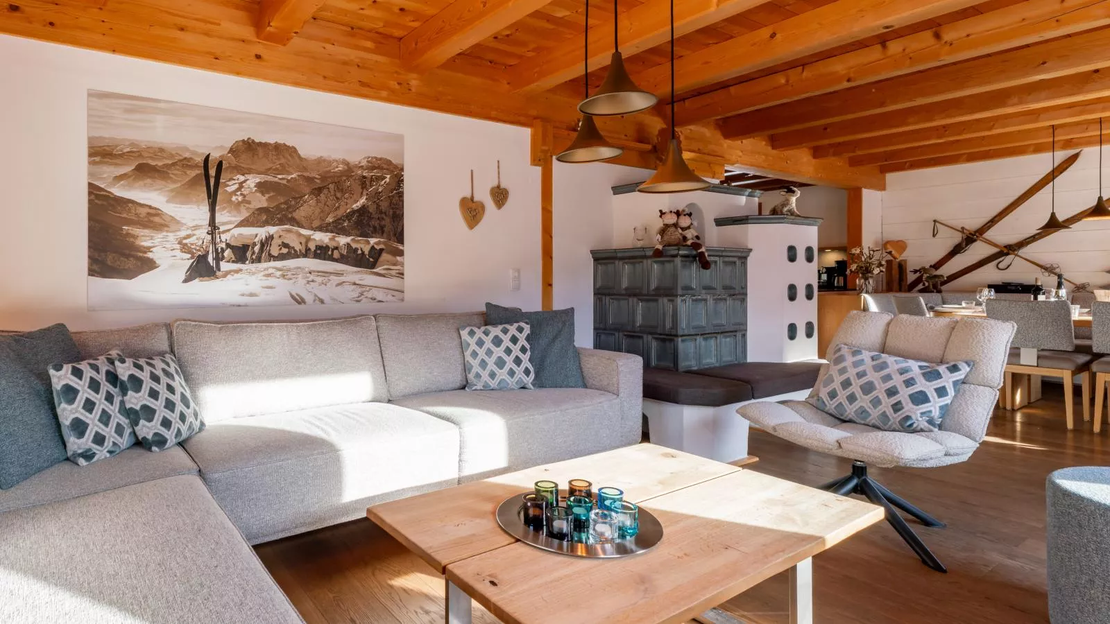 Chalet Huski Viehhofen-Woonkamer