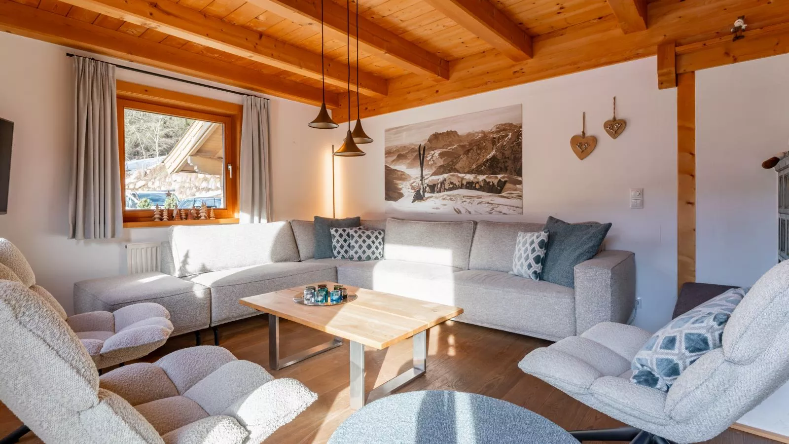 Chalet Huski Viehhofen-Woonkamer