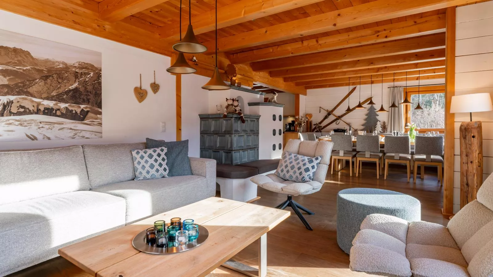 Chalet Huski Viehhofen-Woonkamer