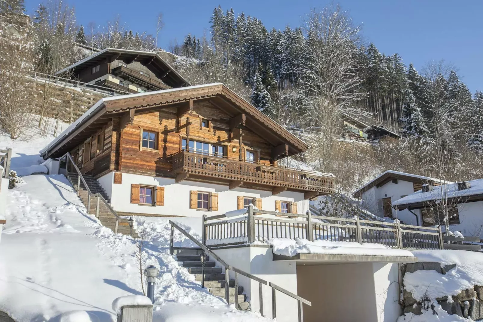 Chalets im Wald-Exterieur winter