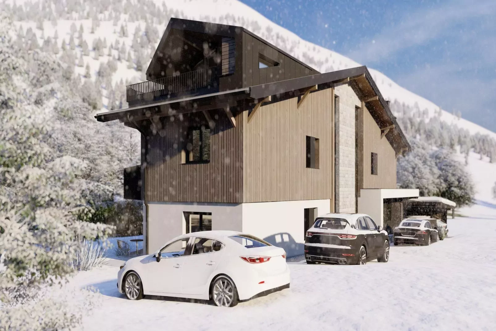 Bergzeit Penthouse-Exterieur winter
