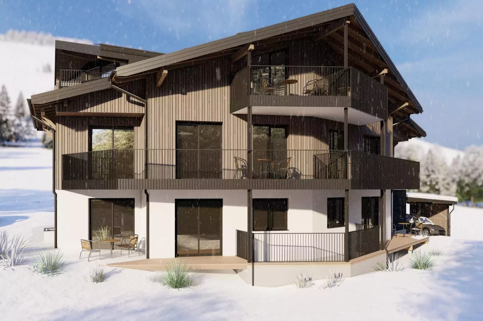 Bergzeit Penthouse-Exterieur winter