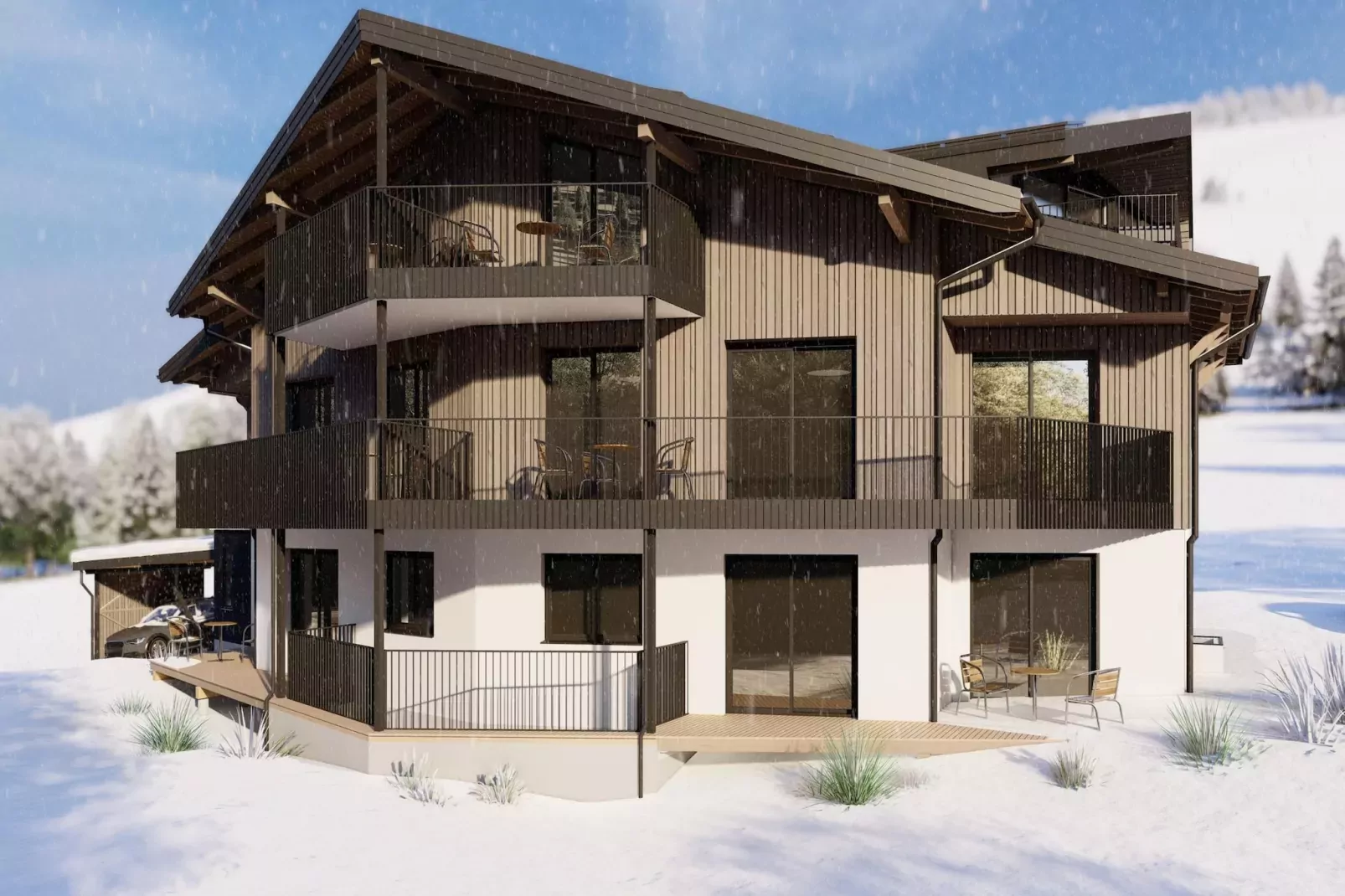Bergzeit Penthouse-Exterieur winter