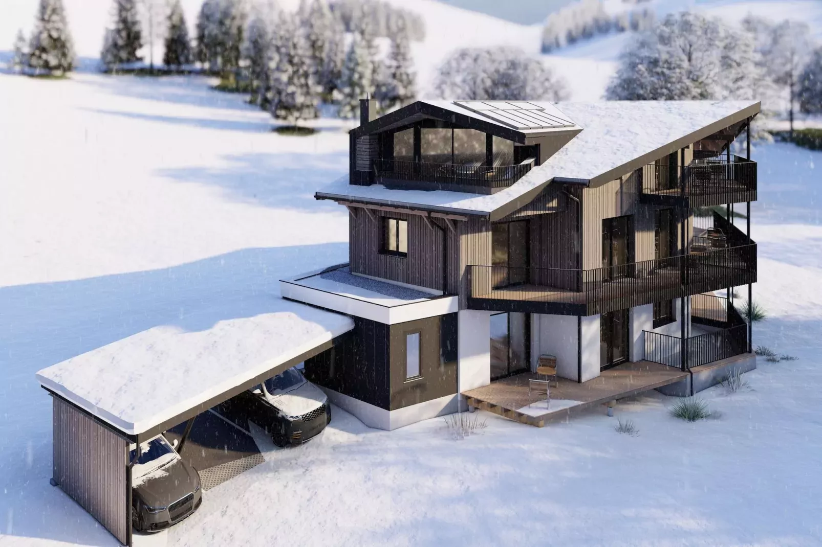 Bergzeit Penthouse-Exterieur winter