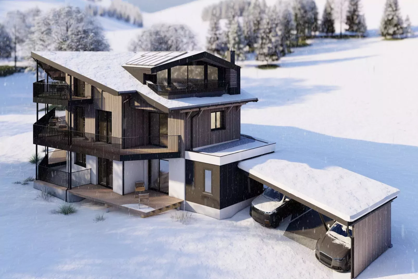 Bergzeit Penthouse-Exterieur winter