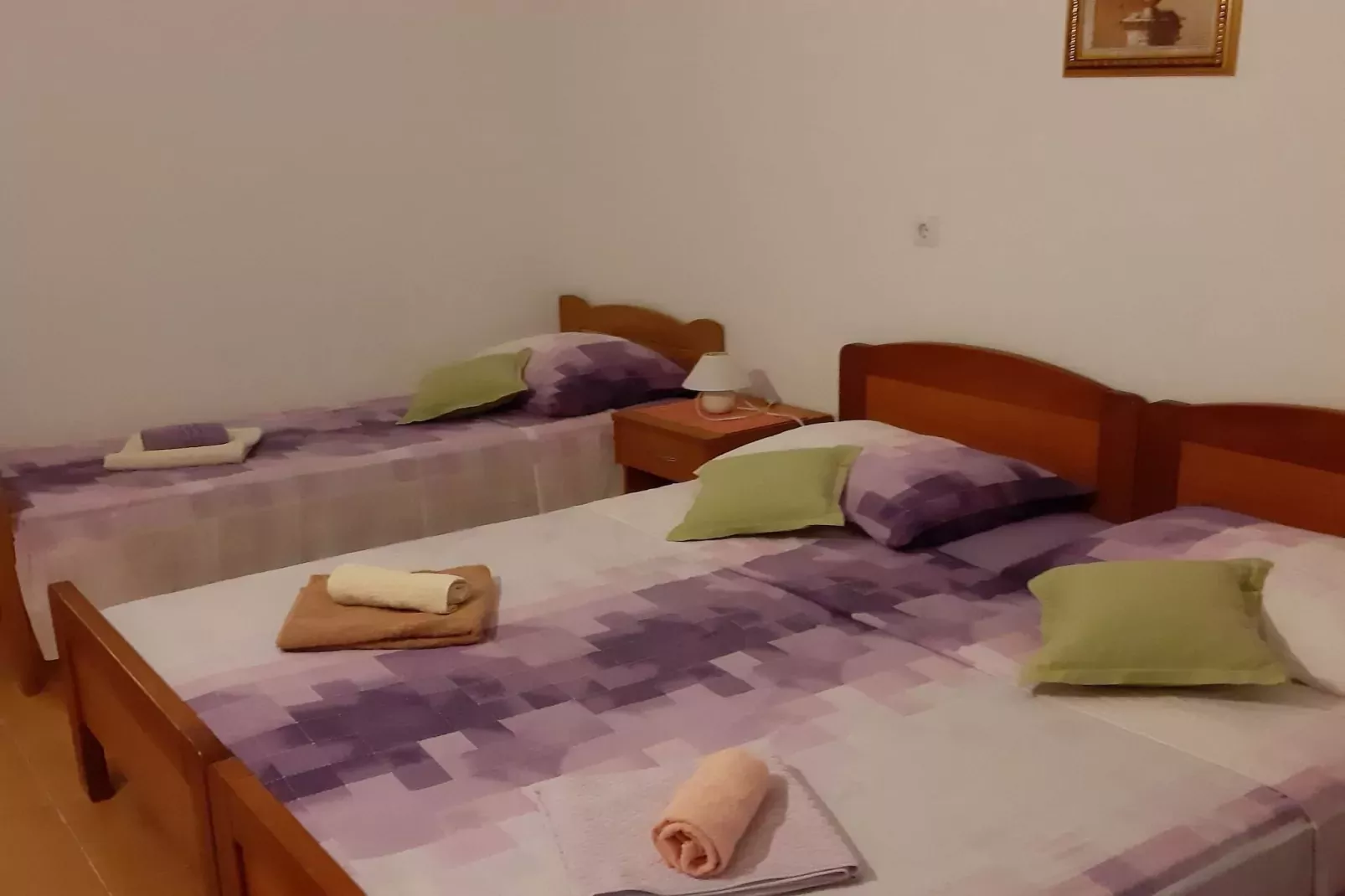 Apartments Franka Saplunara-Triple Room with Terrace and Sea View  No1-Slaapkamer
