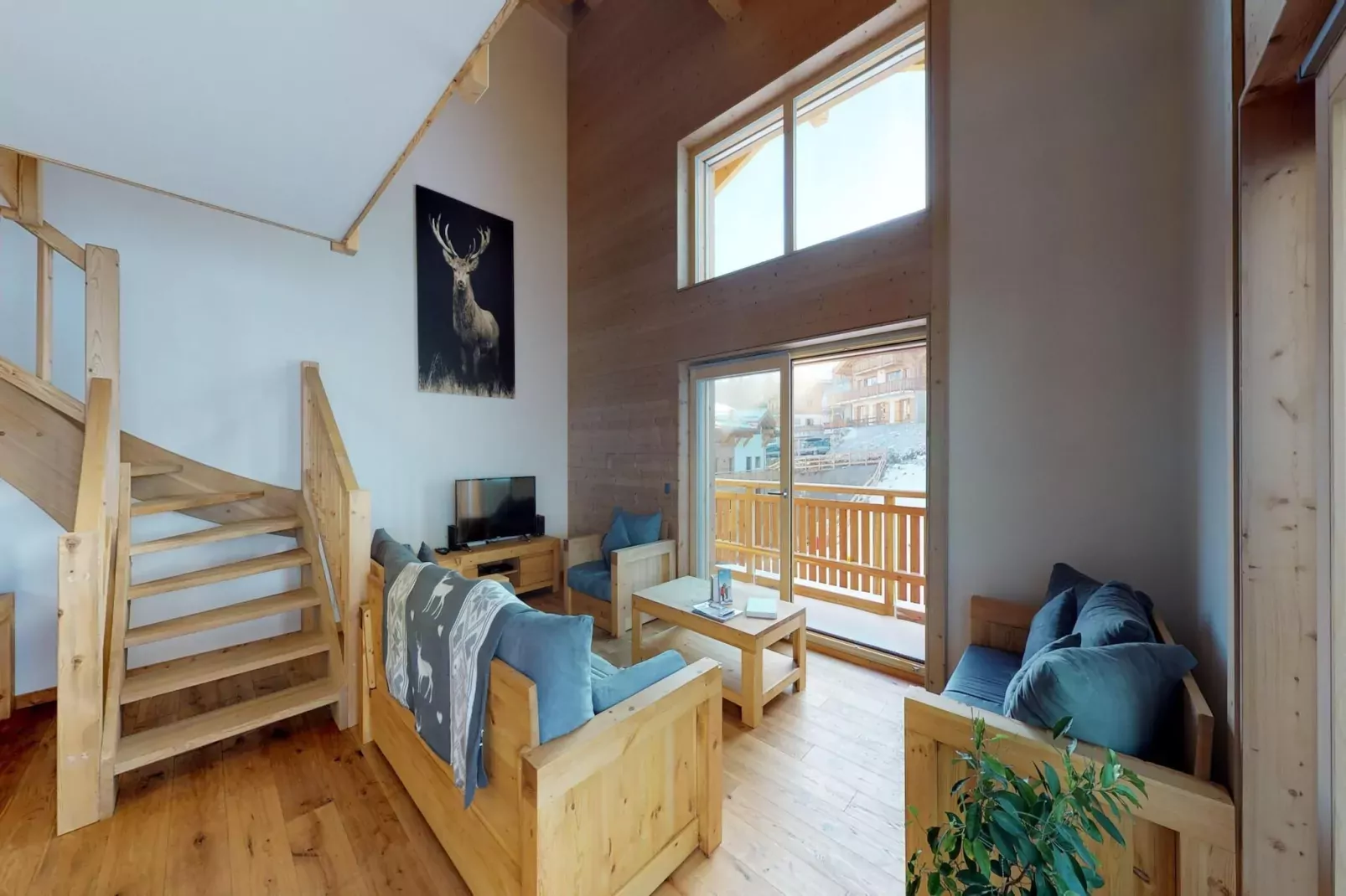 Les Mayens MB 022 - LUXURY apartment 14 pers-Woonkamer
