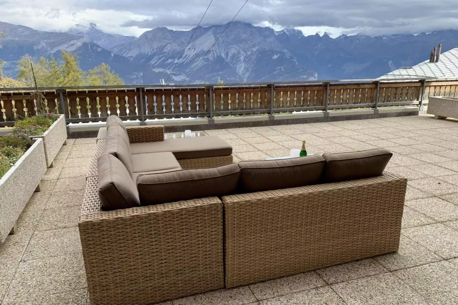 Hauts de Veysonnaz HV1 002 - SAUNA apartment 6 per-Terrasbalkon