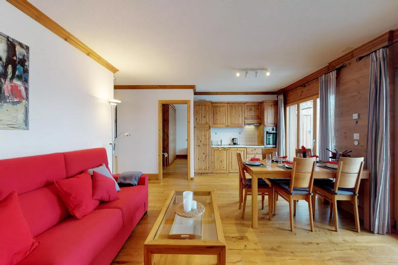 Hauts de Veysonnaz HV1 002 - SAUNA apartment 6 per-Woonkamer