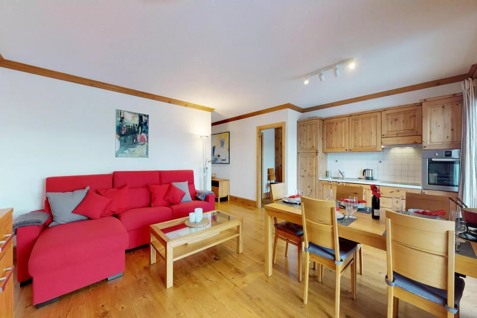 Hauts de Veysonnaz HV1 002 - SAUNA apartment 6 per-Woonkamer