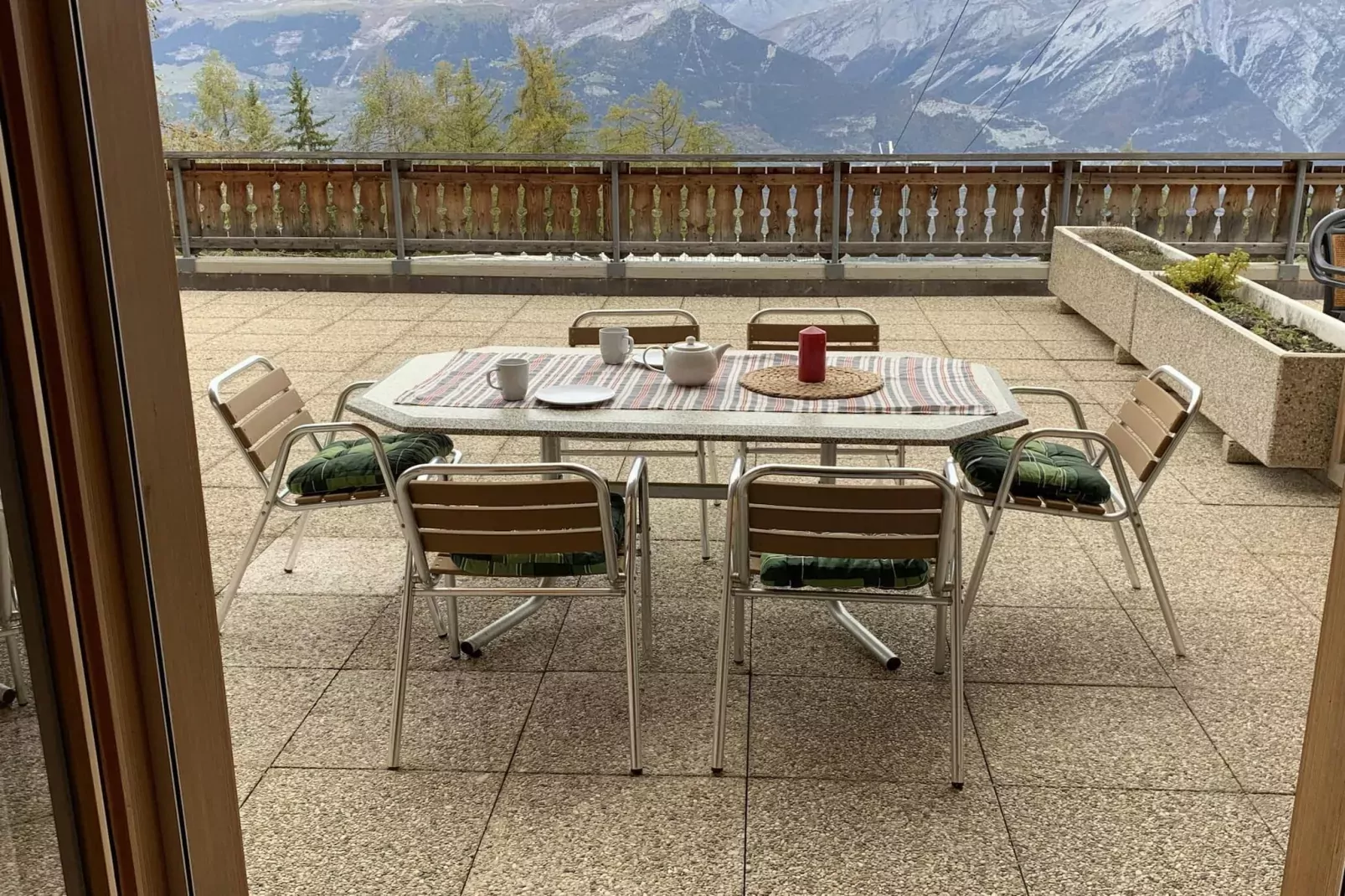 Hauts de Veysonnaz HV1 002 - SAUNA apartment 6 per-Terrasbalkon