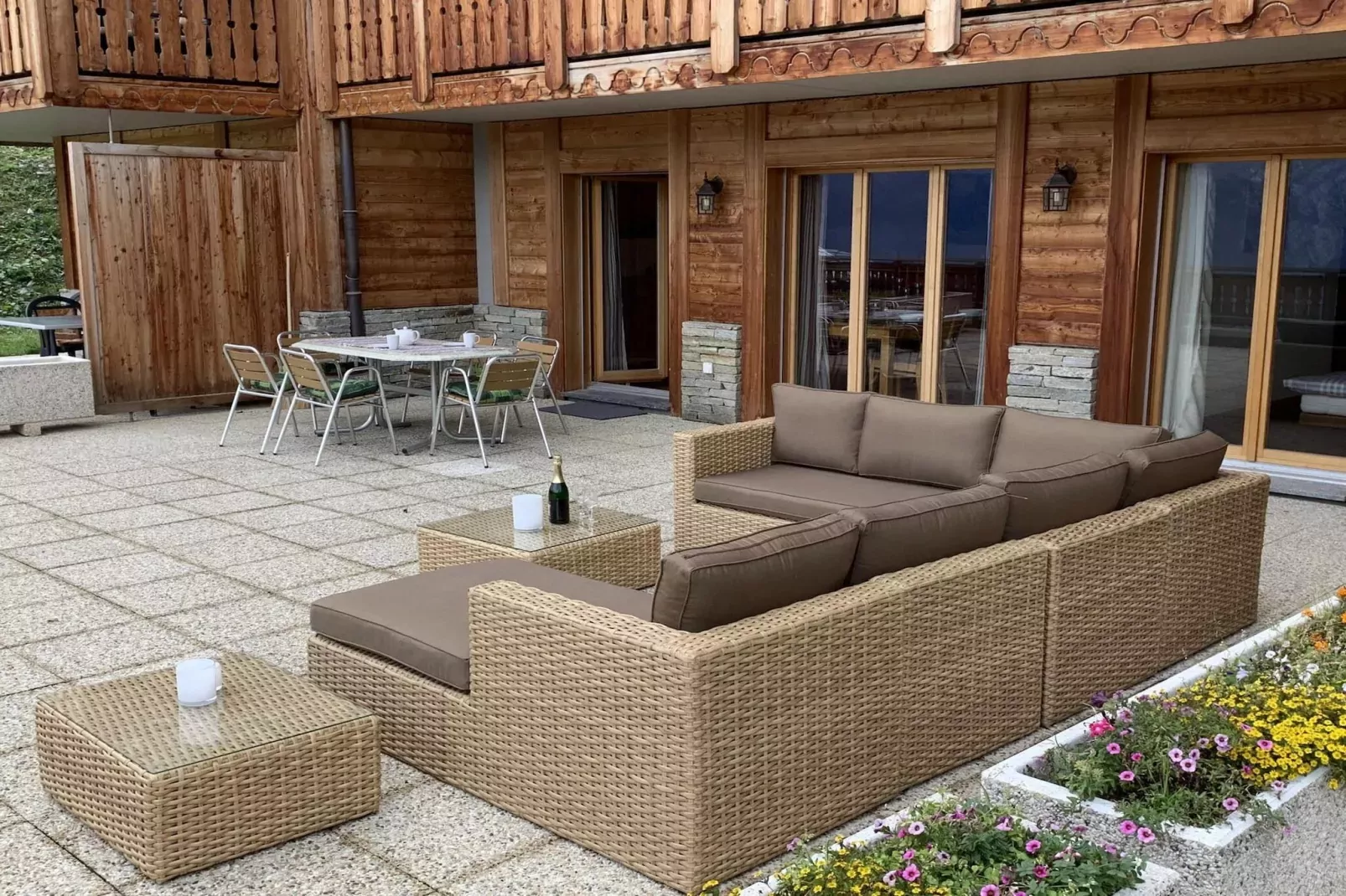 Hauts de Veysonnaz HV1 002 - SAUNA apartment 6 per-Terrasbalkon