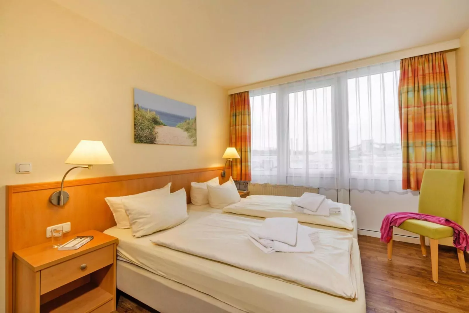 2-Zimmer-Appartement "Am Park"-Slaapkamer