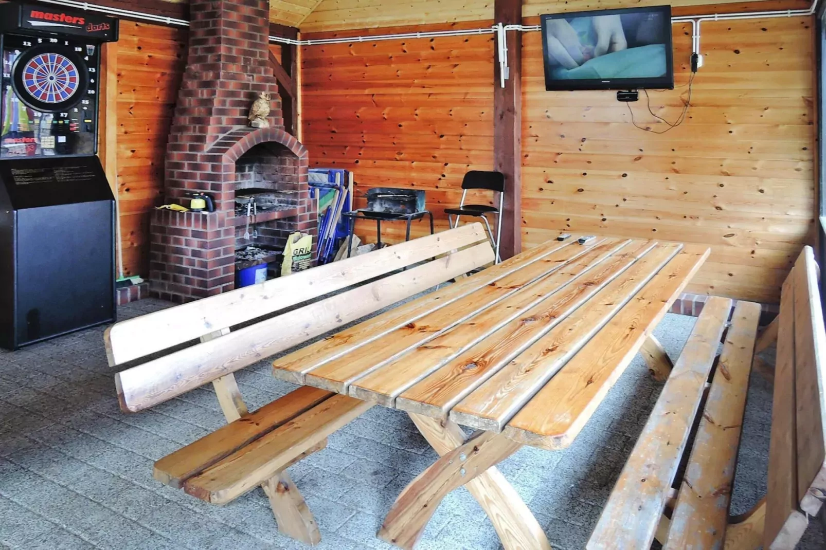 Domek skandynawski z basenem i jacuzzi w Międzywodziu-Eetkamer