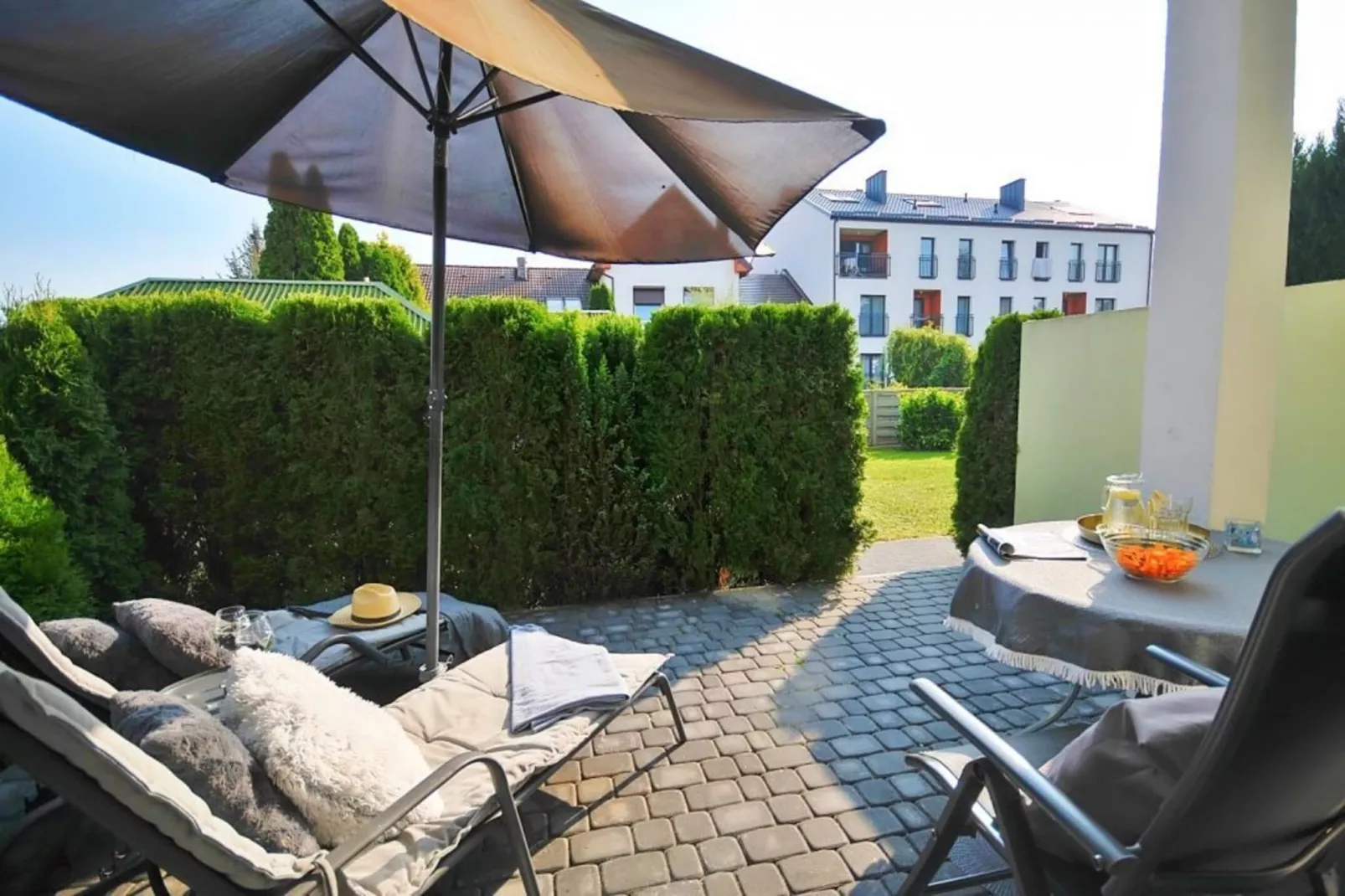 Apartament nr 2 50 qm parter Ustronie Morskie-Terrasbalkon